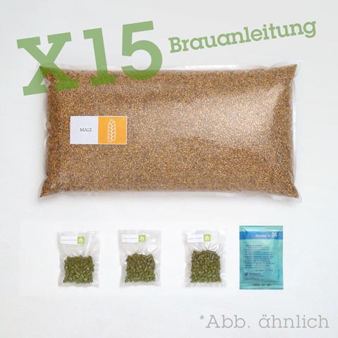 Braumischung X15 New England IPA (NEIPA), mit Malz Hopfen und Hefe